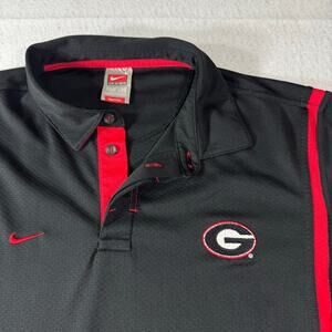 Nike Georgia Bulldogs Lg Golf Polo Dawgs UGA Nike Fit Dry Team Authentic SEC
